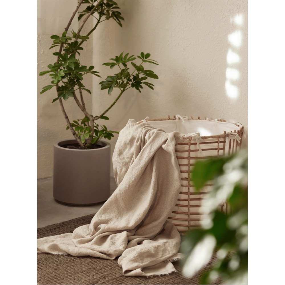 Ana Pure Linen Throw Multi-Purpose Scarf Boho Quiet Luxury Minimalist Granola